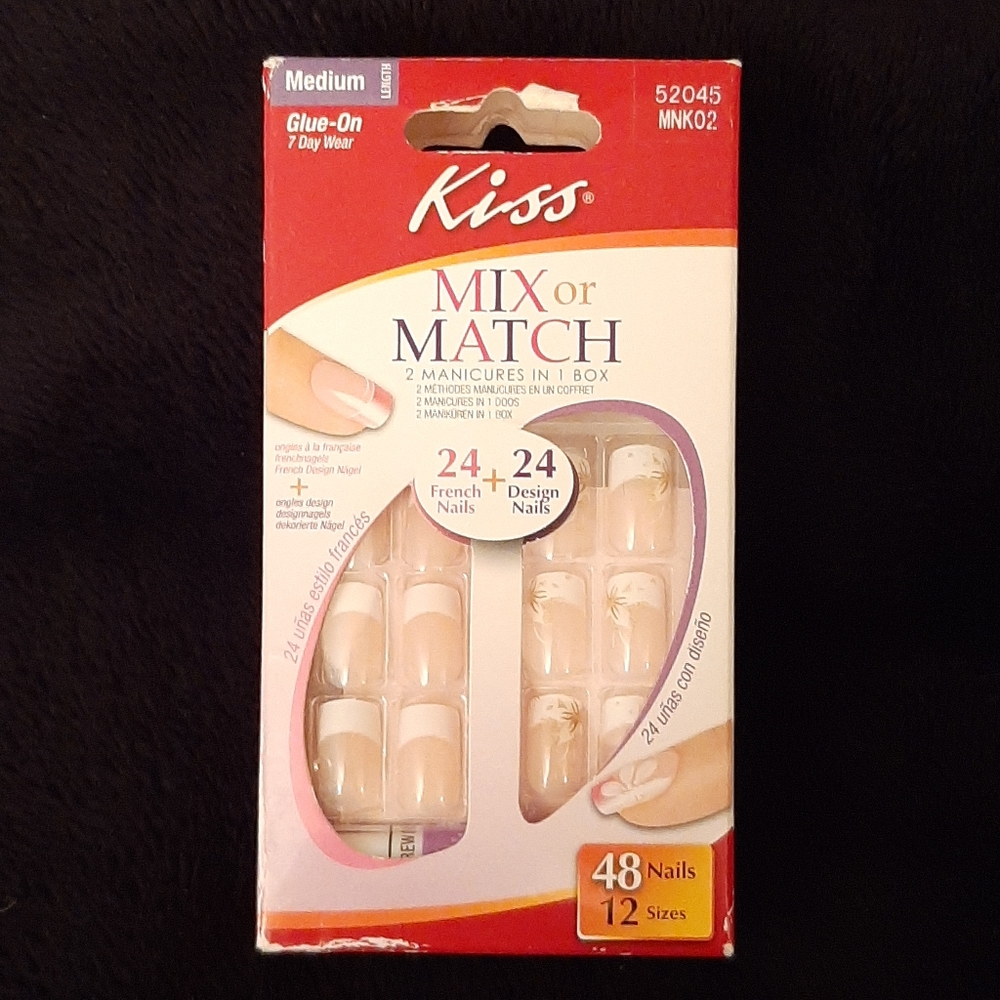 Kiss Mix and Match French Manicure Medium Nail Set